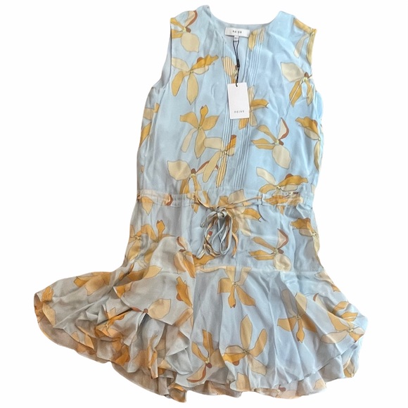 Reiss Sienna Reef dress blue orange floral XS / 0 - Picture 9 of 16